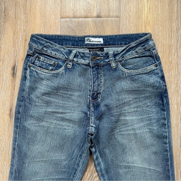 Bluecrush Denim Straight Leg Blue Jeans - Size 7 - Picture 2 of 12